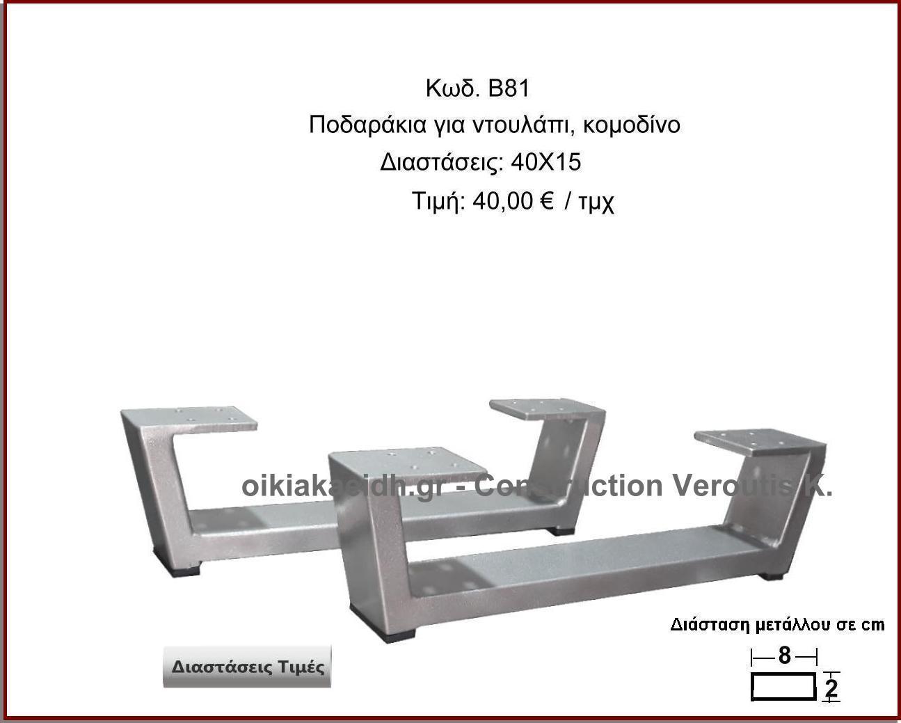 ποδαρακια για ντουλαπι κομοδινο